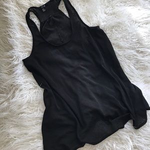 Sheer Black Racerback